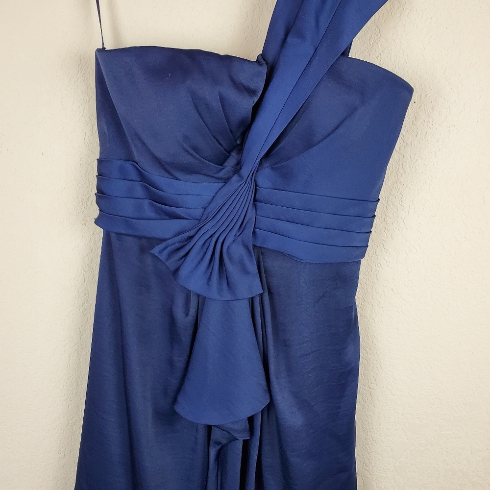 BCBGMaxAzria Blue Palais One Shoulder Dress - Picture 6 of 7